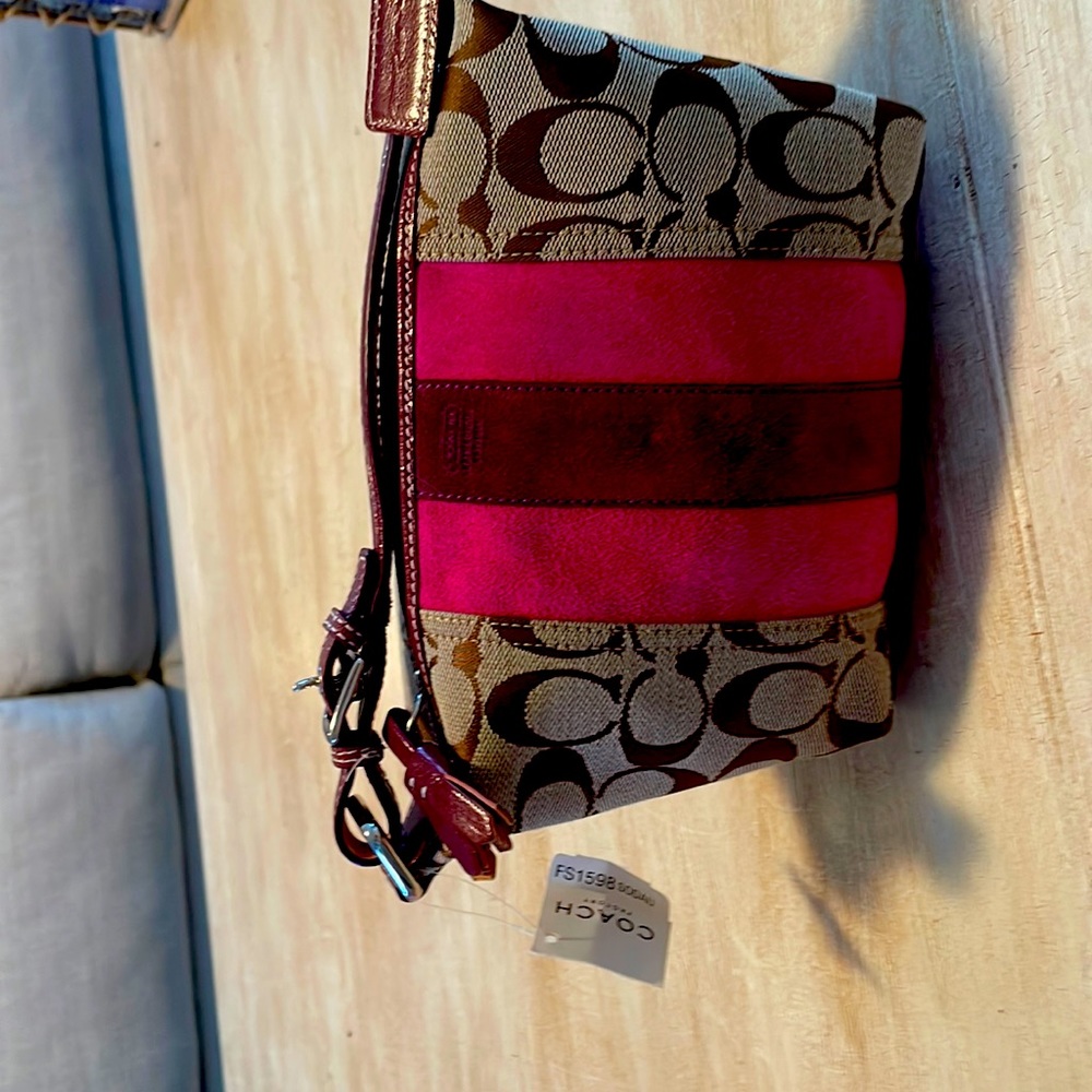 Coach bag brown and tan small